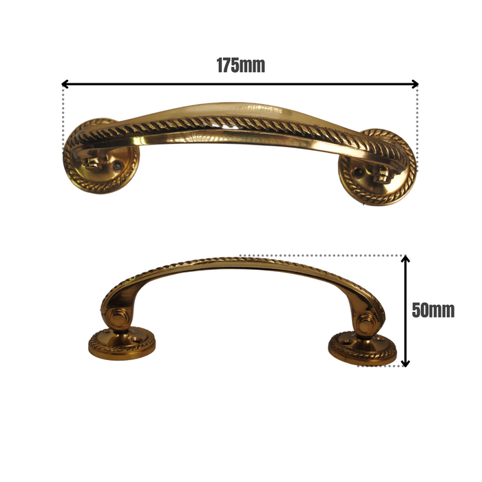 Georgian Bow Handle Brass 175mm