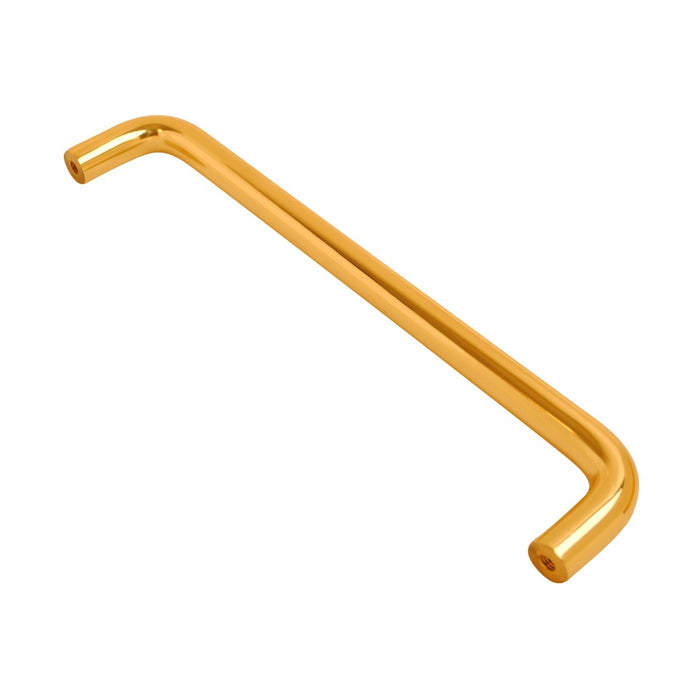 19mm Pull Handle Rear Fix Straight Brass