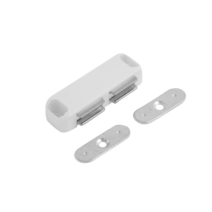 Magnetic Catch Double White 65mm