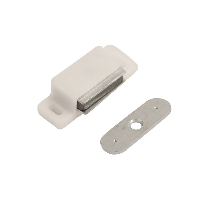 Magnetic Catch H/Duty Small White 45mm
