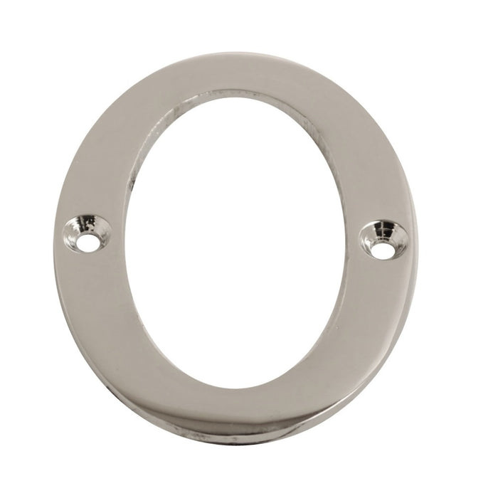 Numeral Figure 0 Chrome 75mm