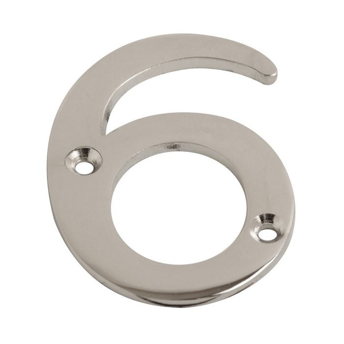 Numeral Figure 6 Chrome 75mm