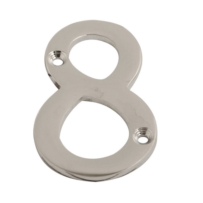 Numeral Figure 8 Chrome 75mm
