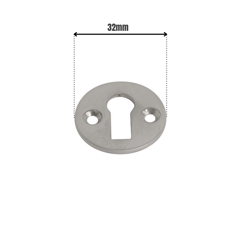 Victorian Escutcheon Open Satin Chrome 32mm