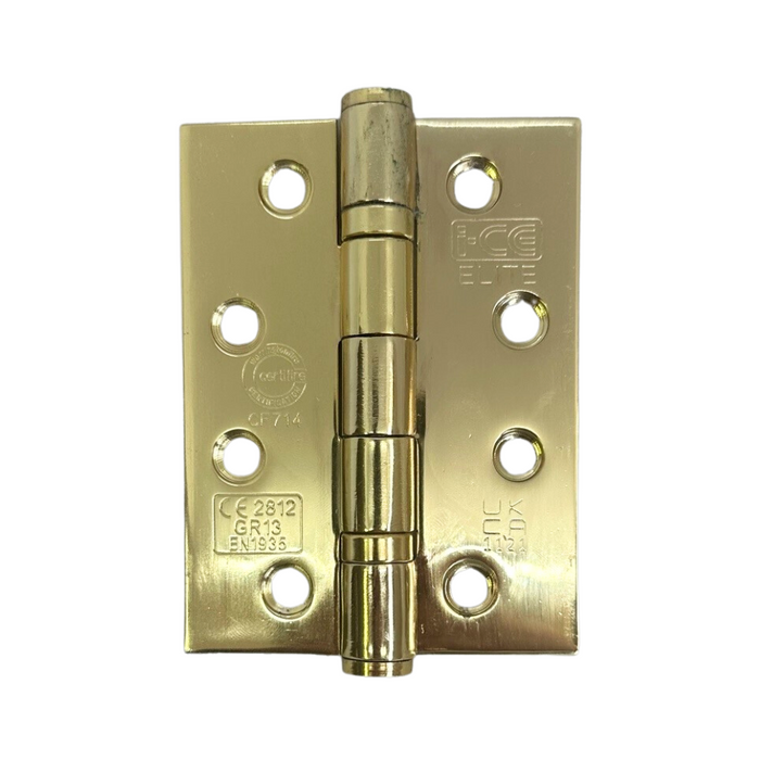 Stainless Steel Ball Bearing Hinge 100mm CE13 Rated Electro Brass