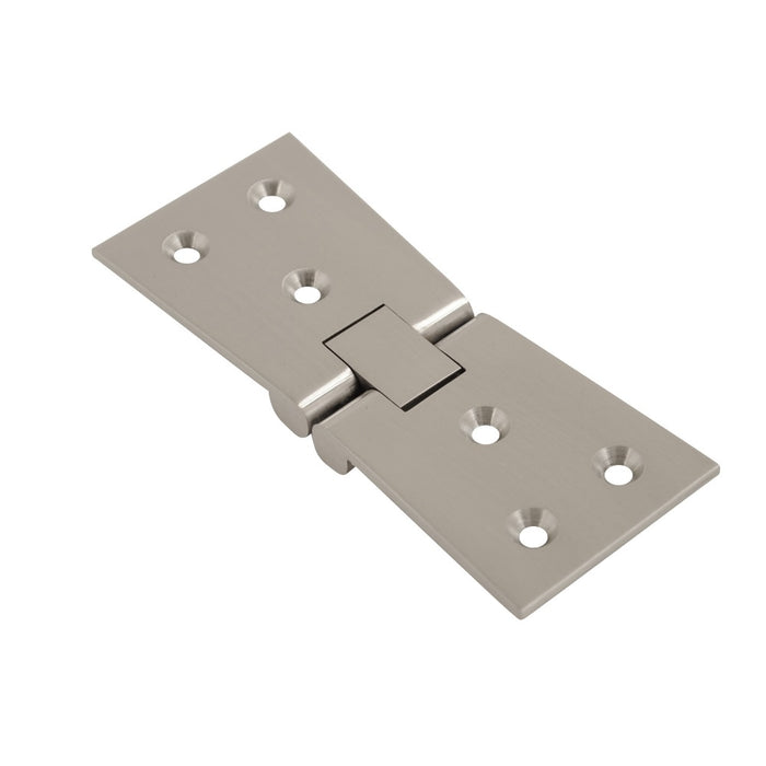 Counter Flap Hinge Satin Chrome 100mmx32mmx38mm