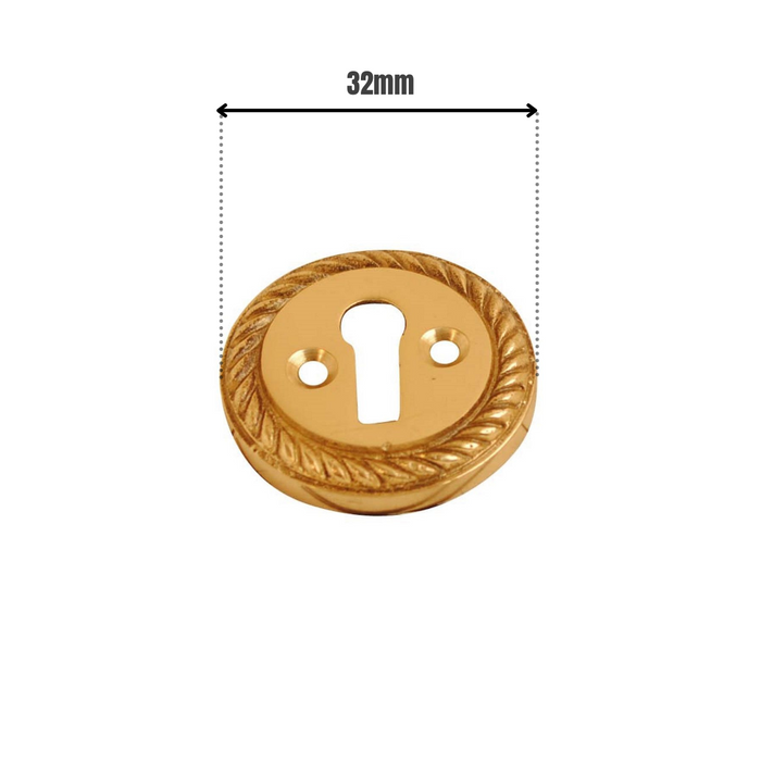 Georgian Escutcheon Open Brass 32mm