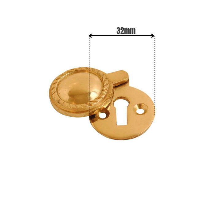 Georgian Escutcheon Covered Brass 32mm