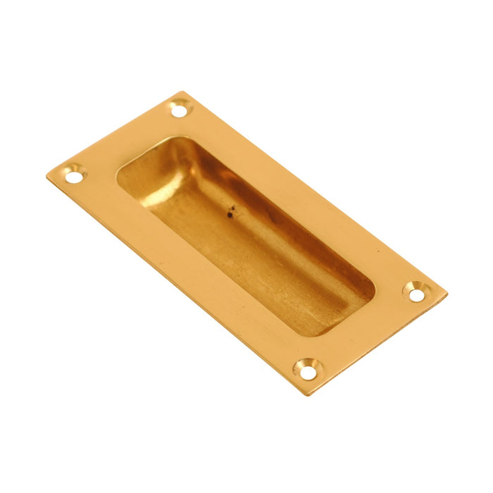 Flush Pull 2 Piece Brass 89mm