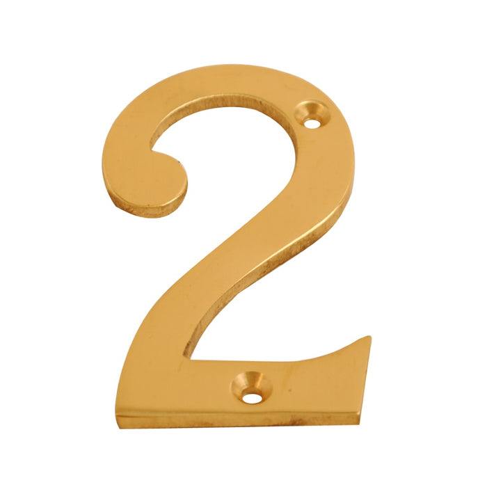Numeral Figure 2 Brass 75mm