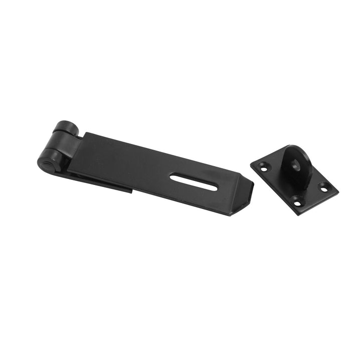 Hasp & Staple Heavy Duty Black 150mm