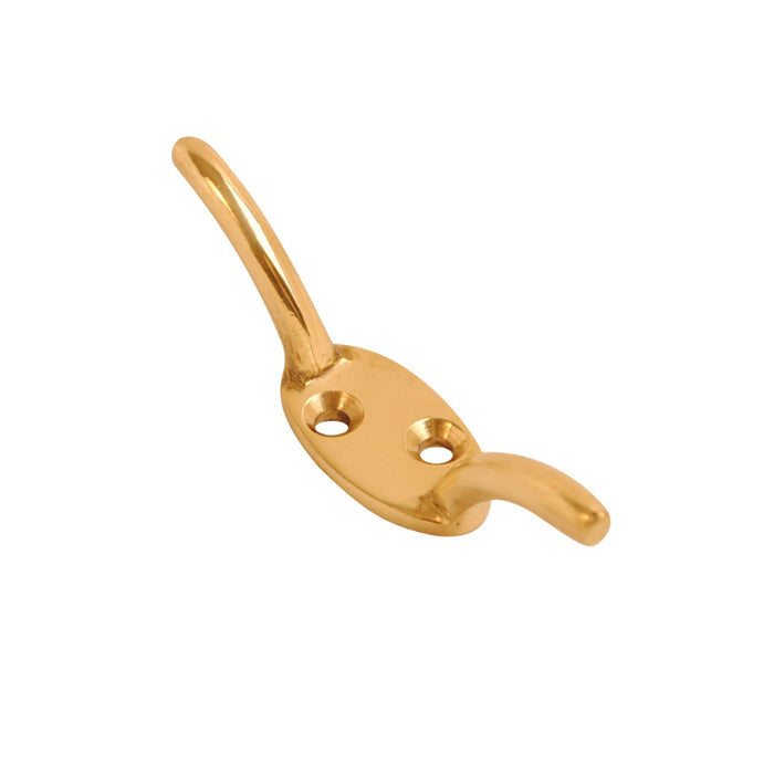 Cleat Hook polished Brass