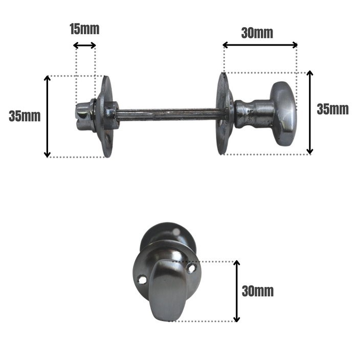 Thumbturn & Release Security Bolt Satin Chrome