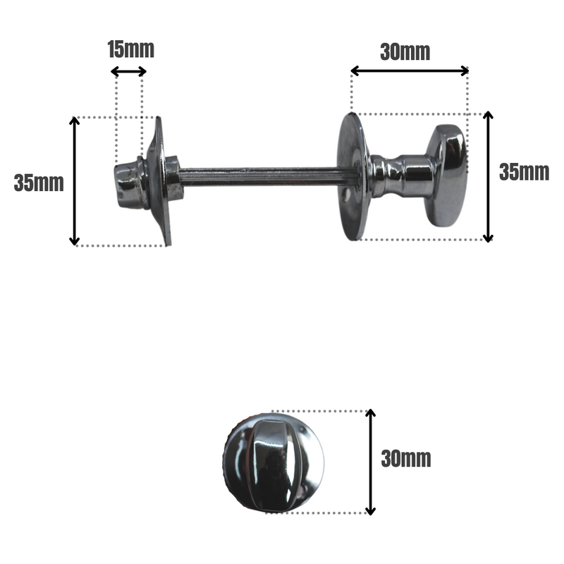 Thumbturn & Release Security Bolt Chrome