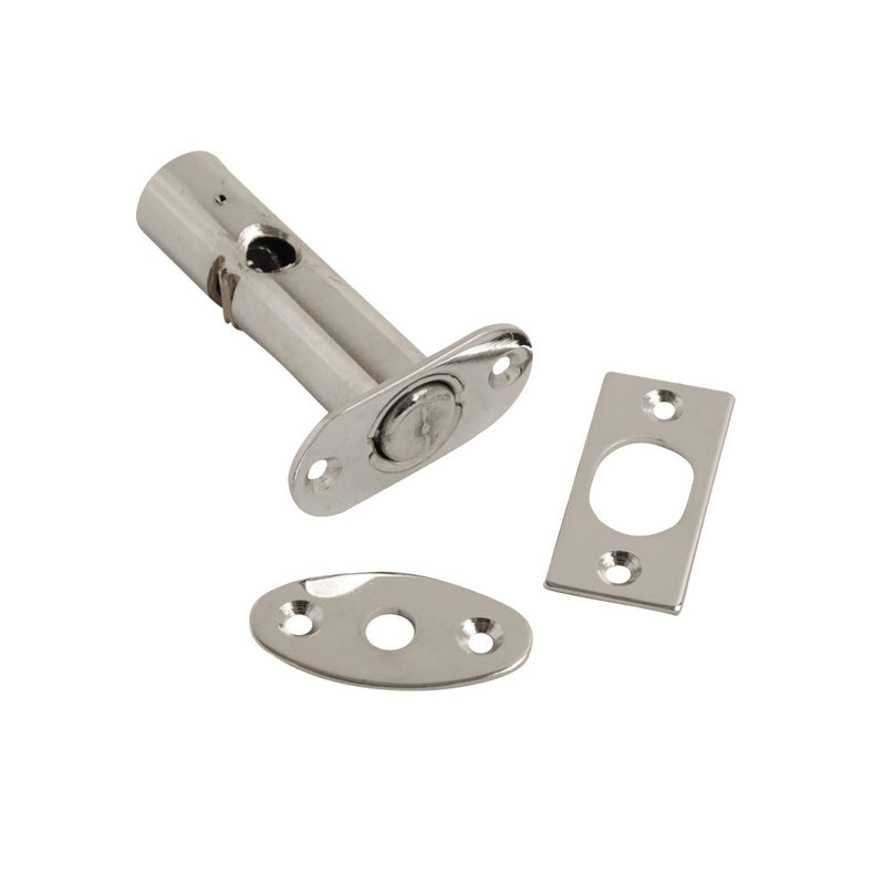 Door Security Bolt Radius End Chrome 58mm