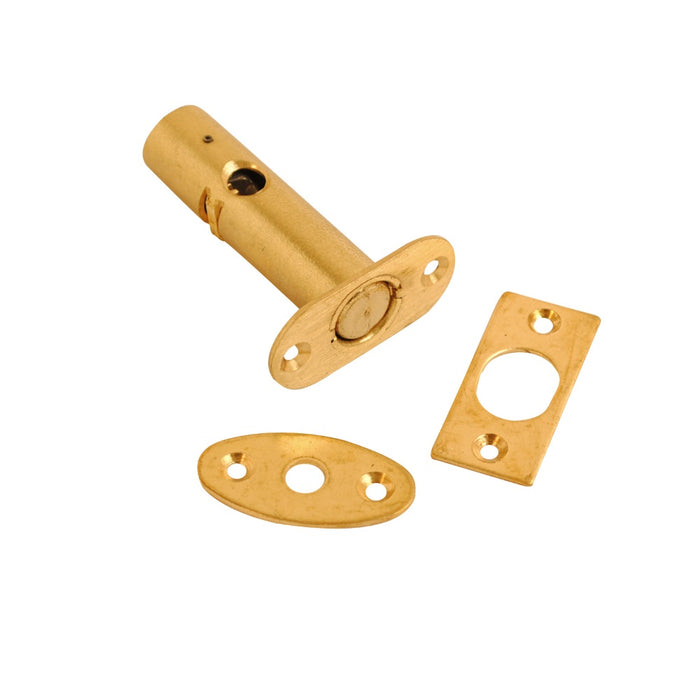 Door Security Bolt Radius End Brass 58mm