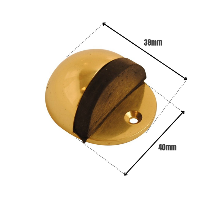 Hooded Door Stop Brass 1.5/8