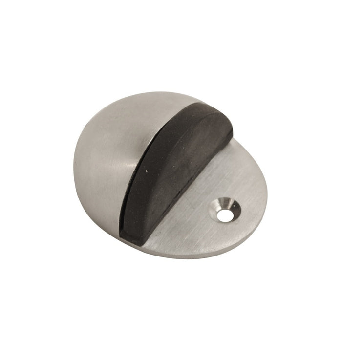 Hooded Door Stop Satin Chrome 38mm