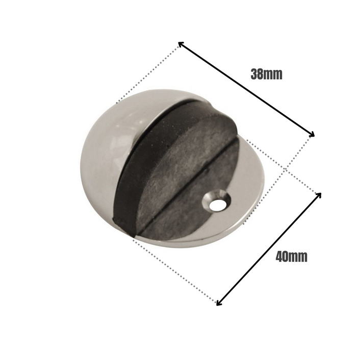 Hooded Door Stop Chrome 38mm
