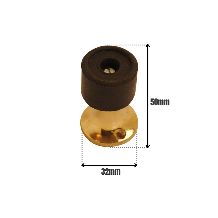 Pedestal Door Stop Brass 50mm