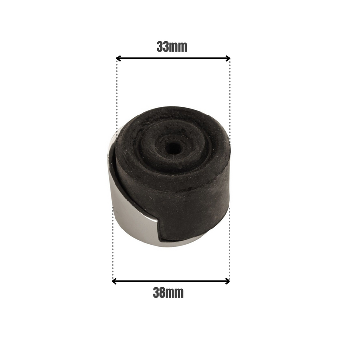 Shielded Door Stop Chrome 33mm