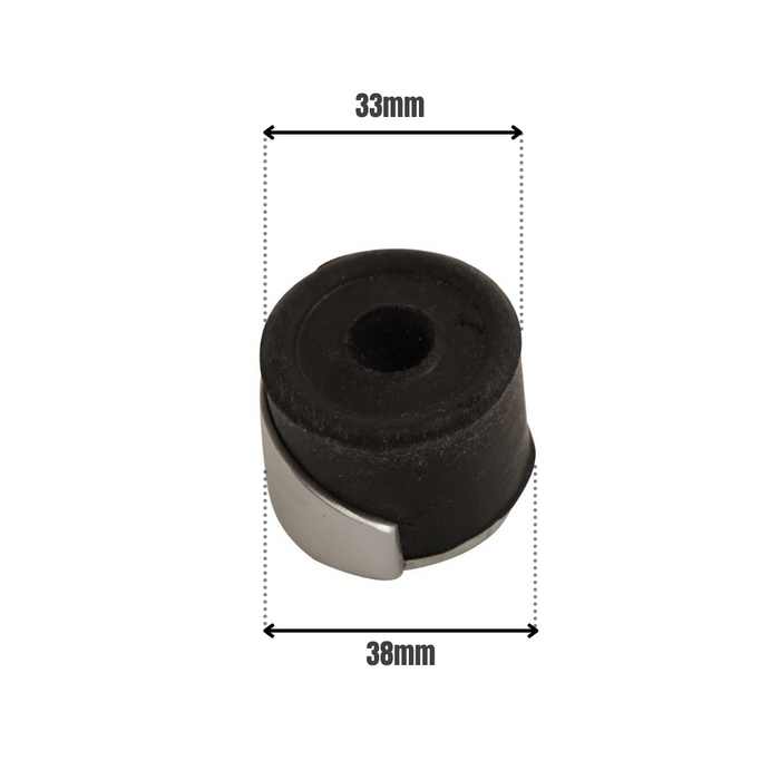 Shielded Door Stop Satin Chrome 33mm