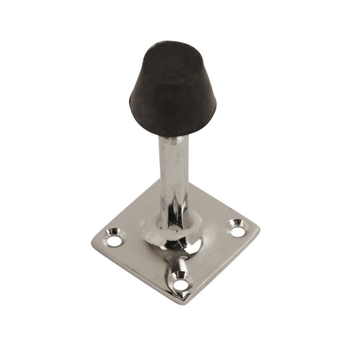 Projection Square Door Stop Chrome 63mm