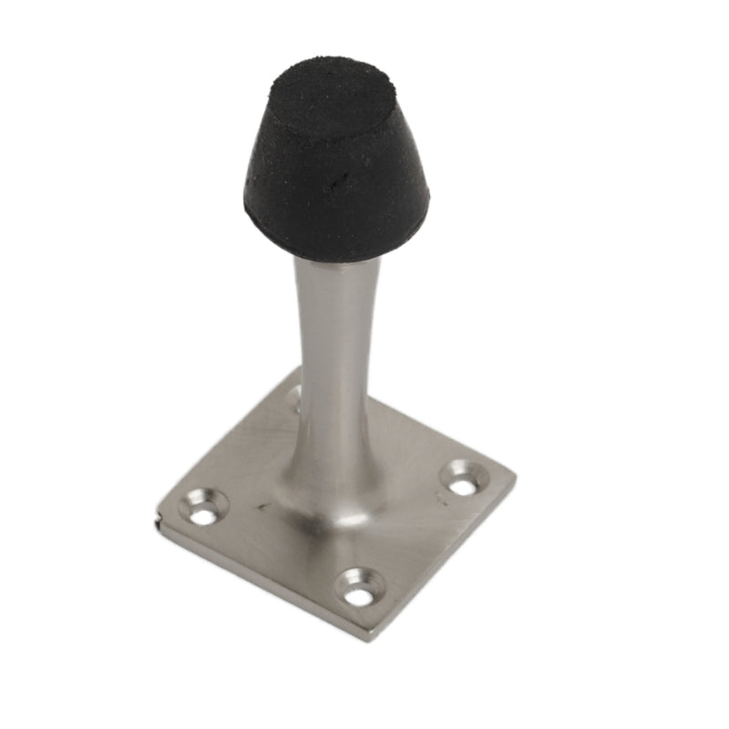 Projection Square Door Stop Satin Chrome 63mm