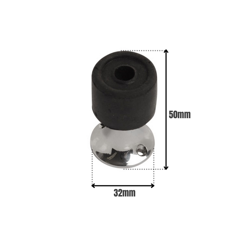 Pedestal Door Stop Chrome 50mm