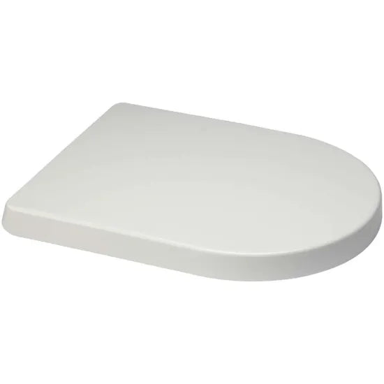 Arley Pro White Long D-Shaped Soft Close Toilet Seat With Bottom Fix Hinge