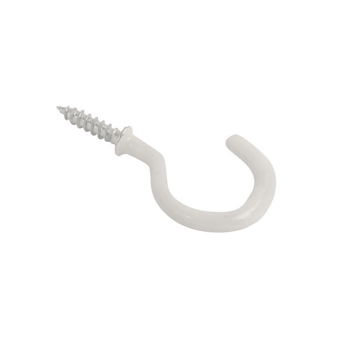 Shouldered Cup Hook White PVC