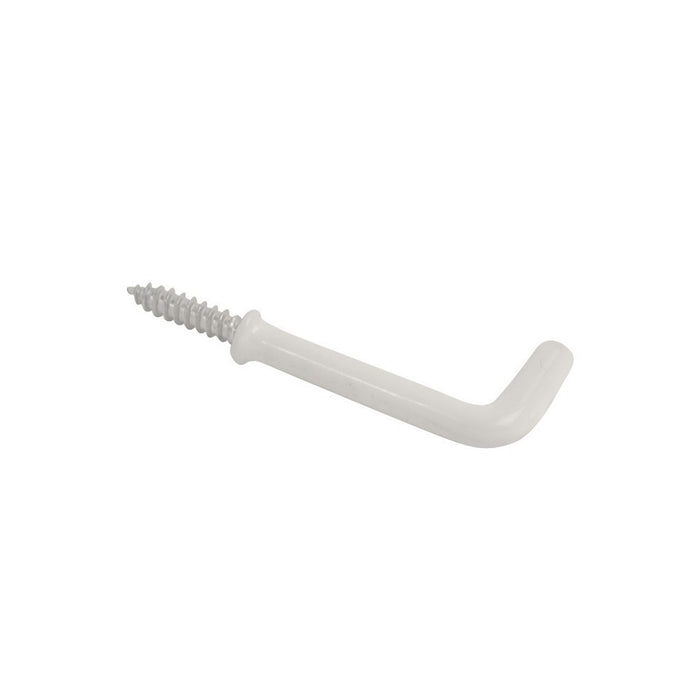 Shouldered Square Hook White PVC