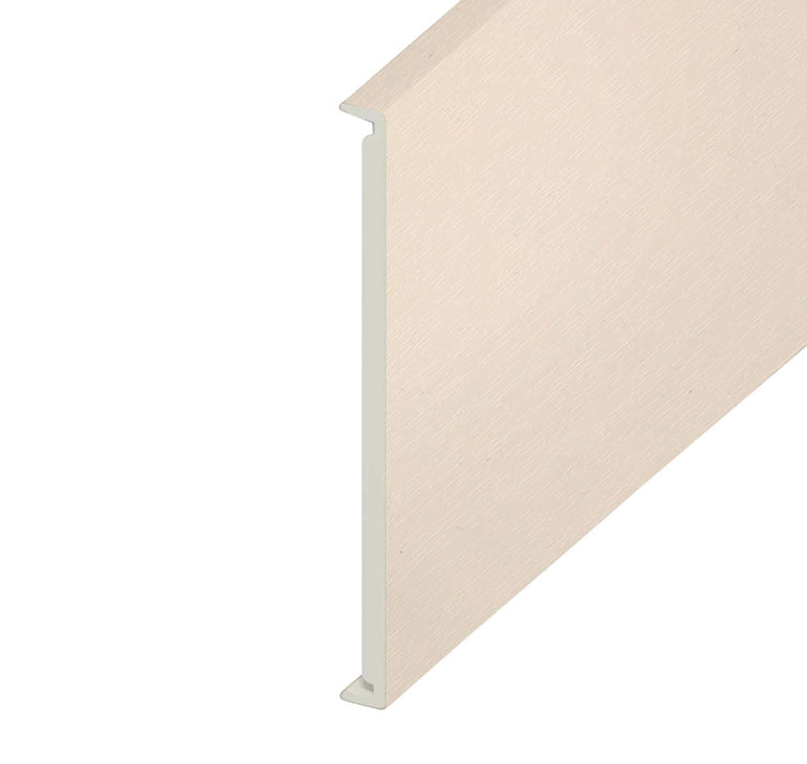 Cream White Woodgrain Double Fascia Board (5m Length)
