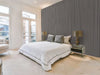 Pebble Grey Cladco Internal Slatted Wall Panels in the bedroom