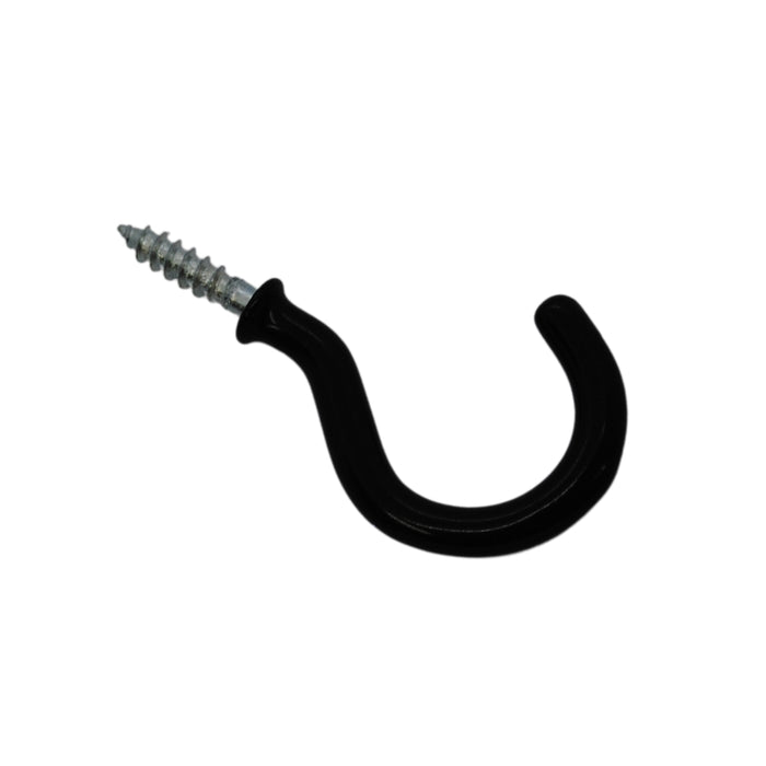 Shouldered Cup Hook Black PVC
