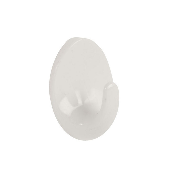 Oval Hook Self Adhesive White