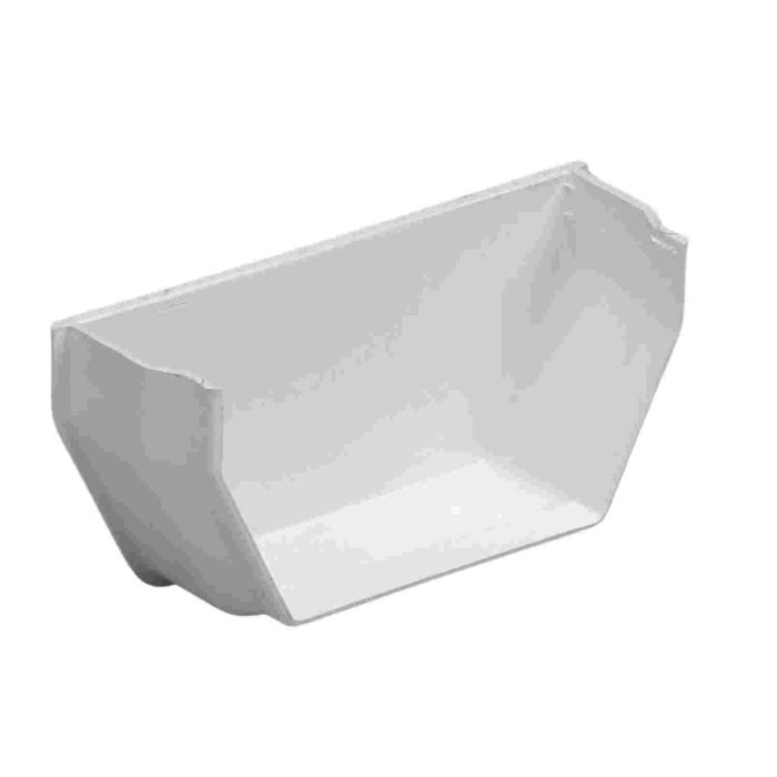 White Square Guttering Internal Stop End (114mm)