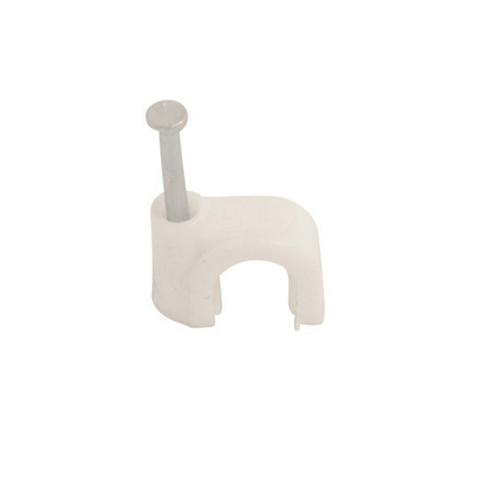 Cable Clip Round White