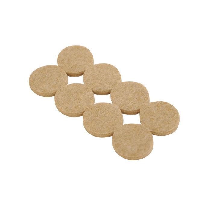 Felt Pads Beige Self Adhesive Grid of 8pcs 25mmx4mm