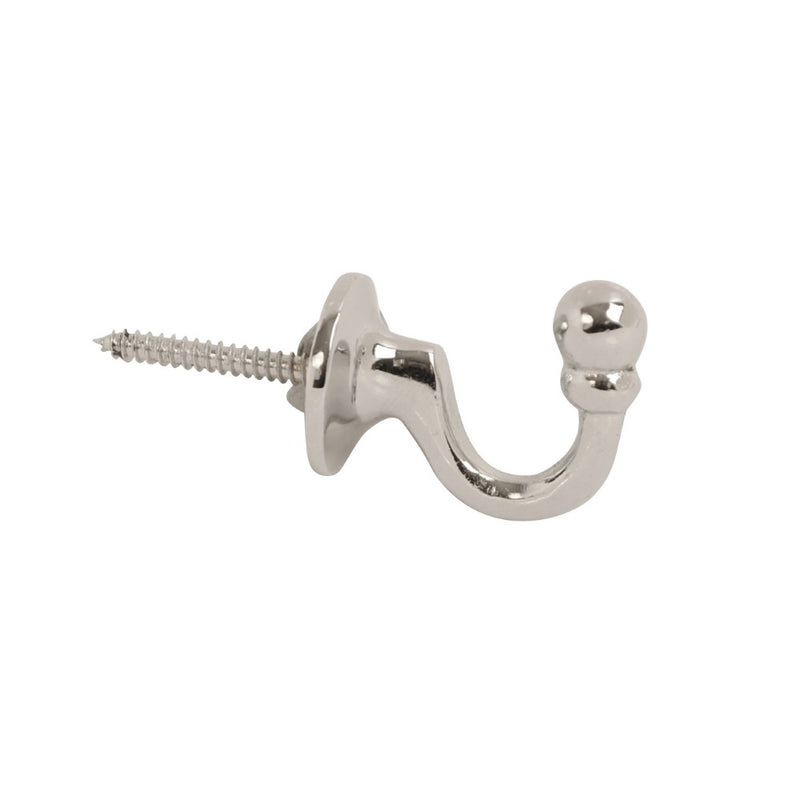 Tieback Hook Ball End Chrome
