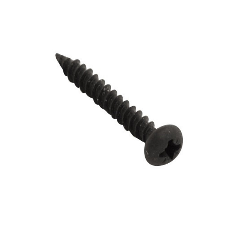 Wood Screw T/Thread RND Pozi Black