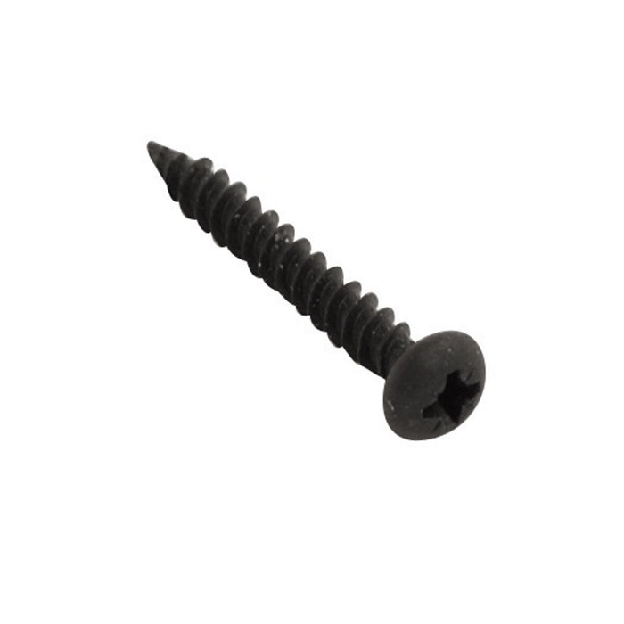 Wood screw T/Thread RND Pozi Black (Retail Pack)