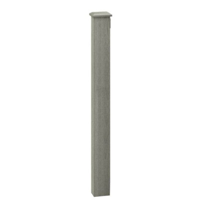 Graphite Grey Composite Balustrade Frame Mount Newel & Cap Kit