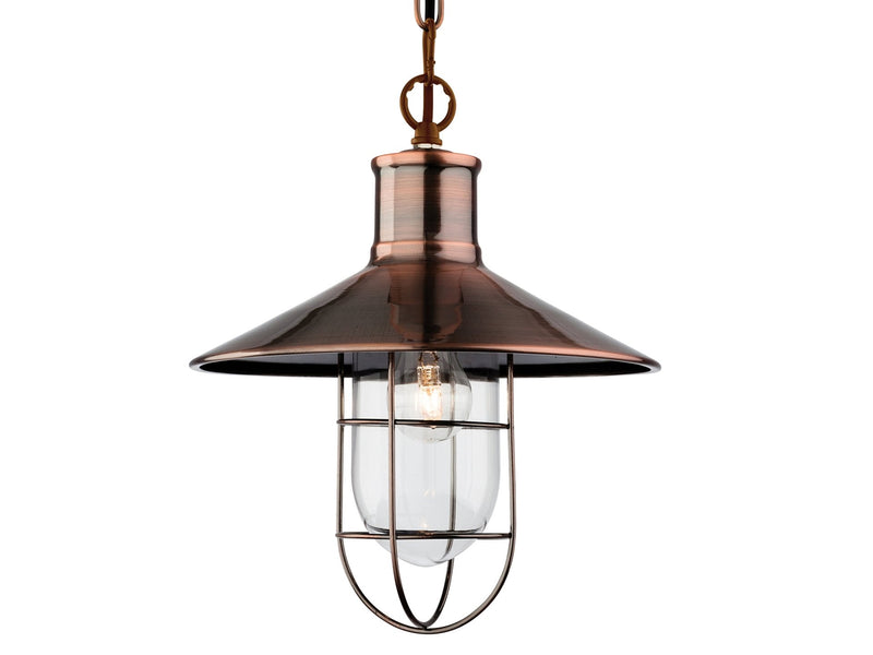 Crescent Pendant - Antique Copper