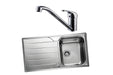Albion Single Bowl Inset Sink and Corte Monobloc Sink Mixer Chrome Pack