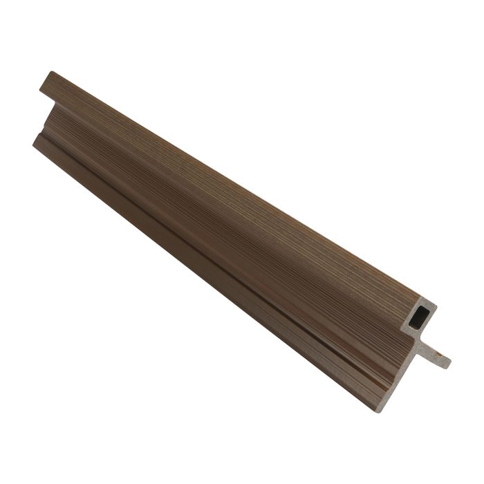 Spiced Oak Slatted Composite Cladding Corner Trim 78mm (3.6m Length)