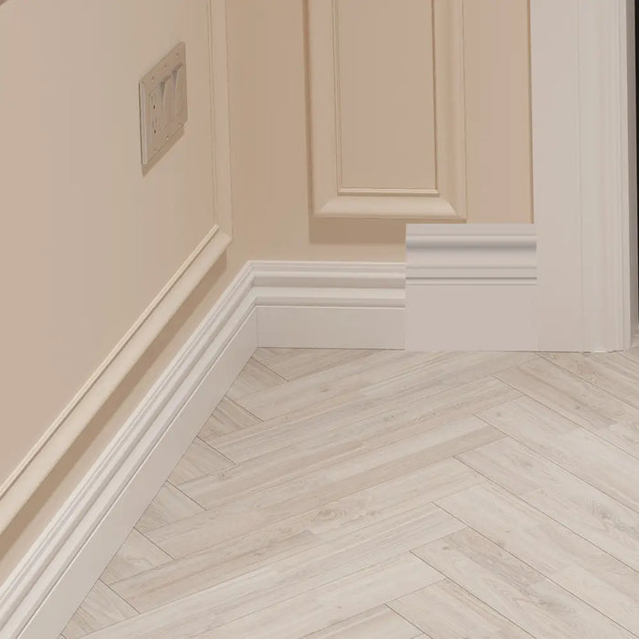 Unprimed Lisbon MDF Skirting Board Cover