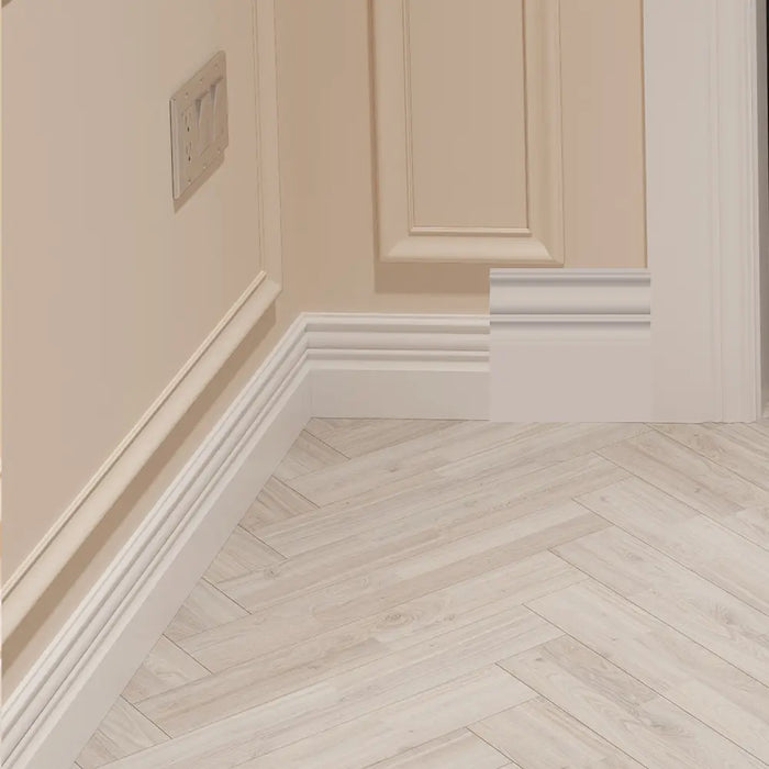 Unprimed Stockholm MDF Skirting Board Cover