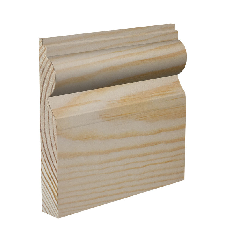 95mm Torus I Pine Skirting Board - Primed or Unprimed