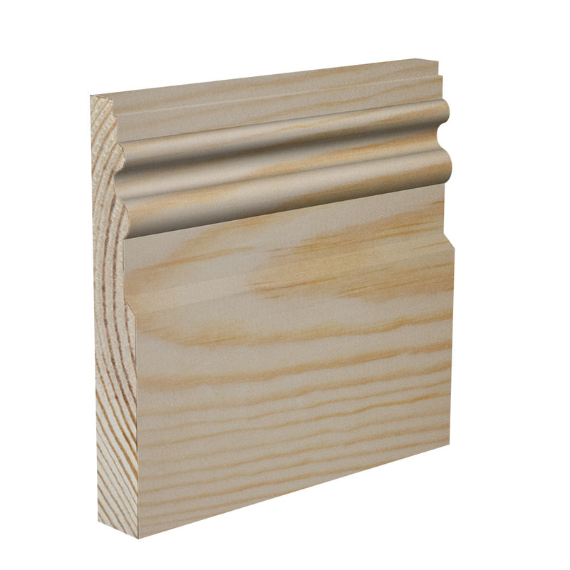 145mm Colonial Pine Skirting Board - Primed or Unprimed